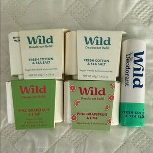 Wild Deodorant Refills & Stick - Fresh Cotton & Pink Grapefruit